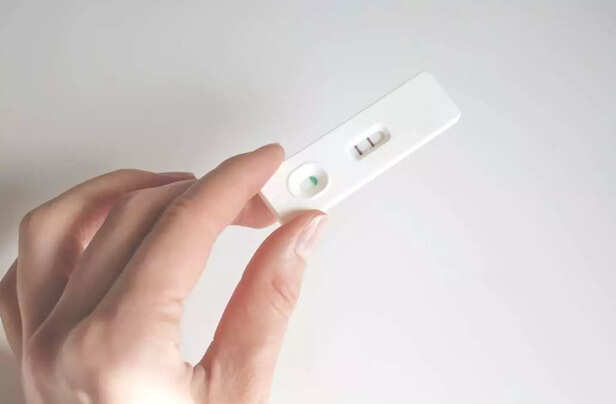 Positive result in a pregnancy test