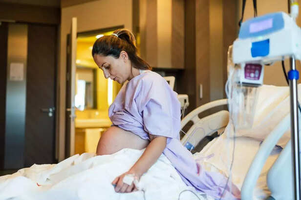 Young pregnant woman in the hospital