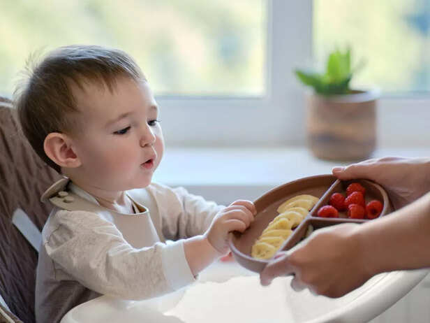 child having food