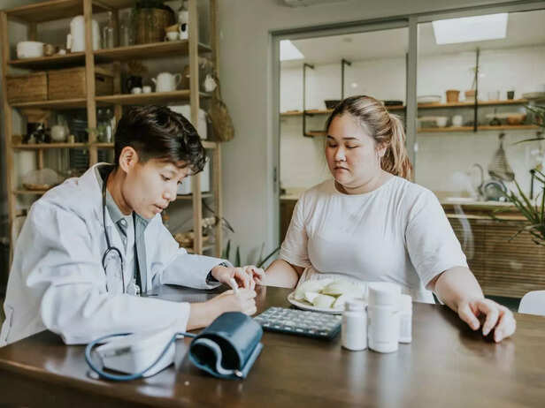 obese woman at doctor's
