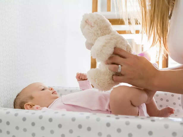 child looking at mother