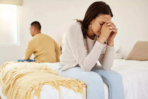 Unhappy and stressed out couple