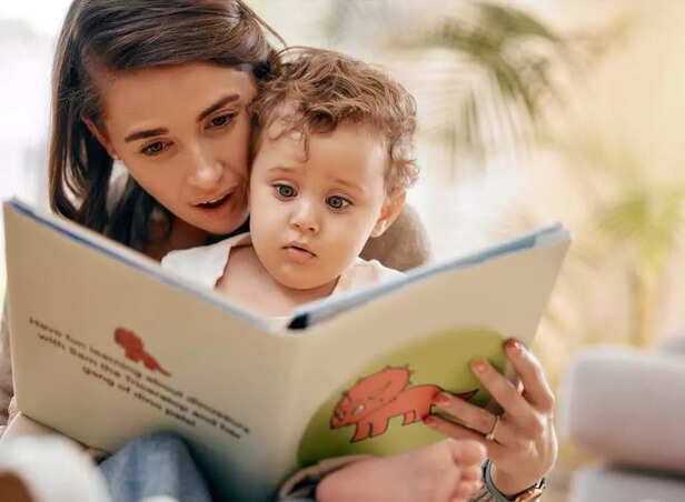 mother reading to child