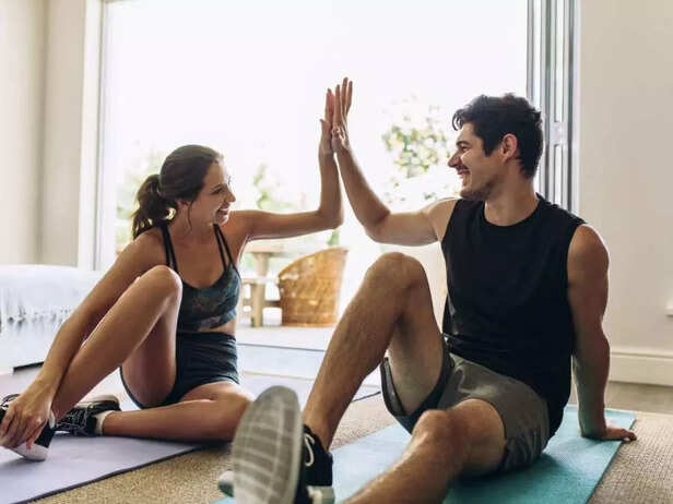 couple working out together