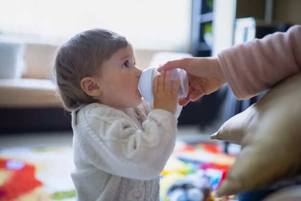 child drinking water