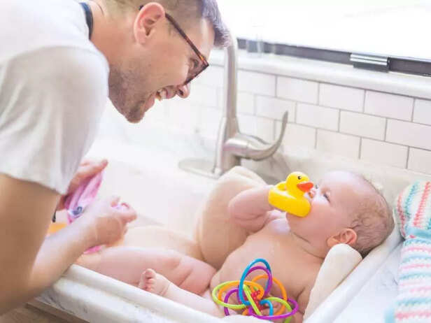 Father playing with child