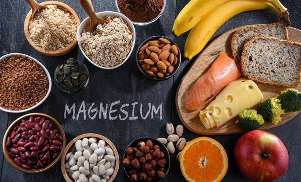Composition with food products rich in magnesium