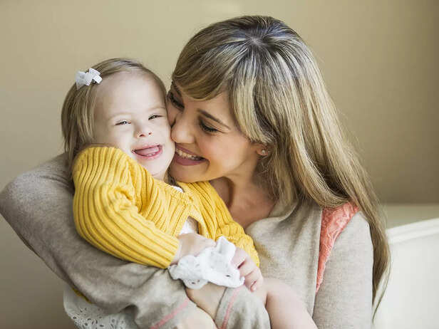 Mother and daughter with down syndrome