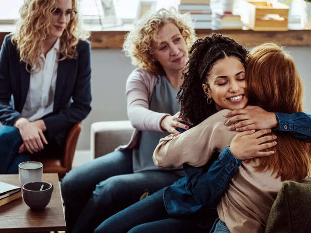 Single mother in support group