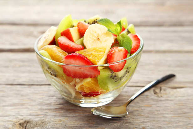 Fresh fruit salad in bowl