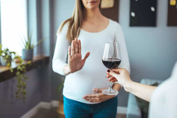 No alcohol during pregnancy concept