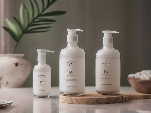 Frosted Glass Cleanser Bottle.