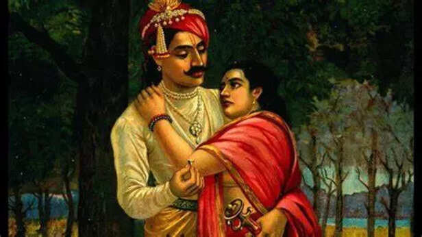 Raja Ravi Varma’s painting of King Dushyanta proposing marriage to Shakuntala. The story of Dushyant and Shakuntala is a tale of the pitfalls of the gandharva vivaha. (Wellcome Library, London/Wikimedia commons)