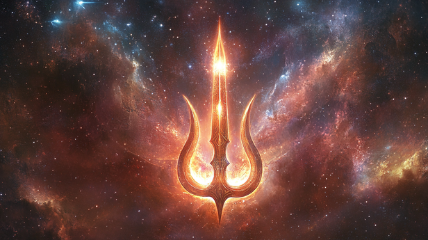 The Trishul is a symbol of balance, harmonizing the Gunas