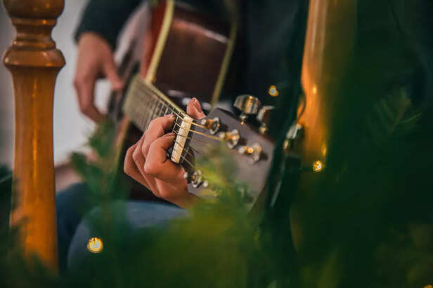 Guitar playing relaxing music