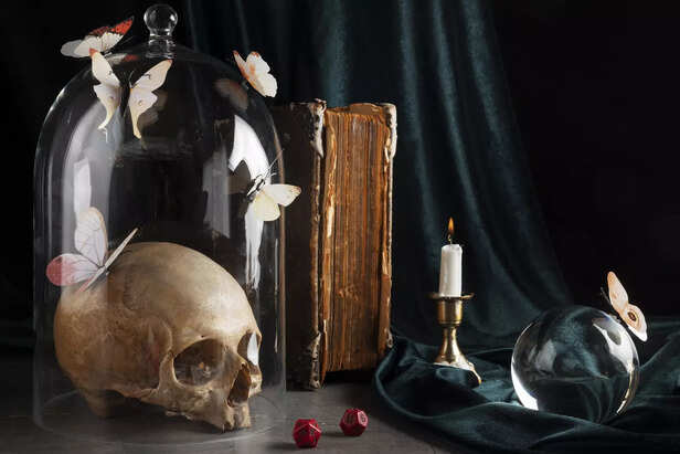 skull-candle-arrangement-still-life