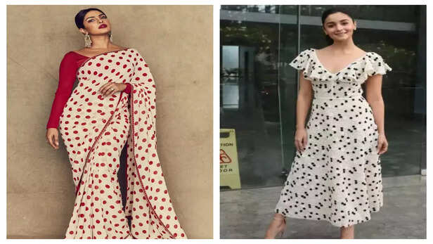Priyanka Chopra and Alia Bhatt in Polka Dot Print.