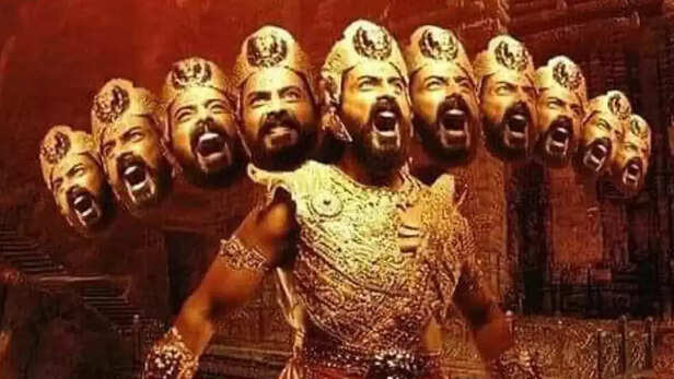 Karthik Jayaram as Ravana.