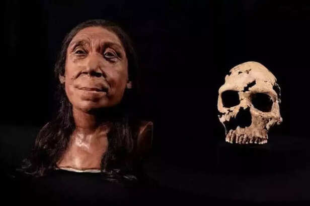 A depiction of Neanderthals