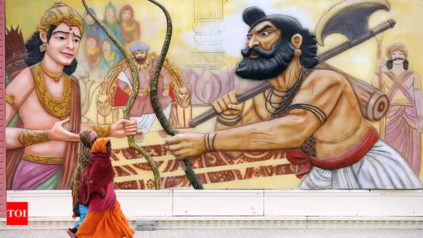 Sita Swayamvar Mural in Ayodhya.