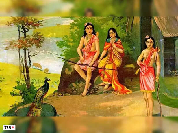 Ram, Sita and Laxman.