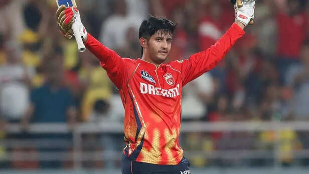 Priyansh after scoring second fastest IPL century by uncapped Indian