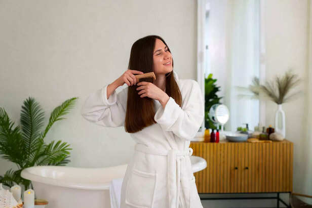 medium-shot-woman-hair-slugging-night-routine