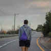 man walking alone