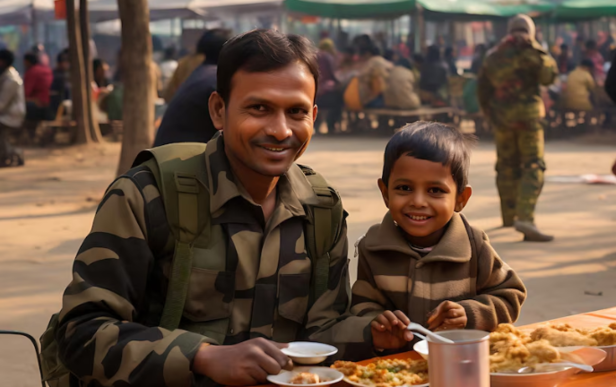 Soldier with his Son