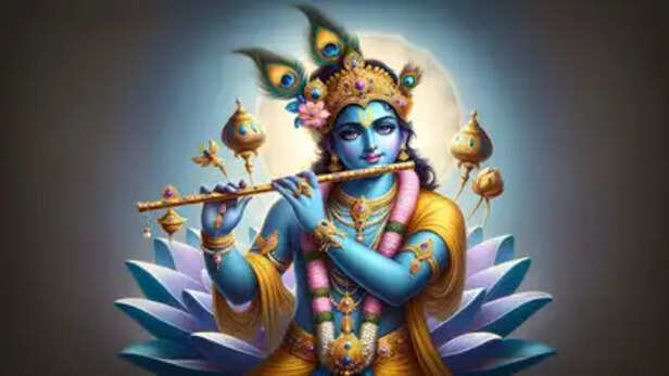 Krishna playing the flute
