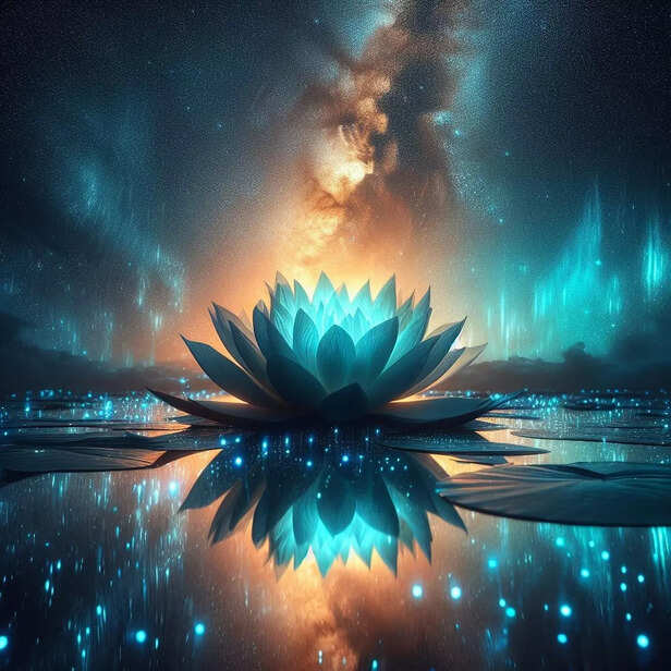 blooming lotus rising from muddy waters