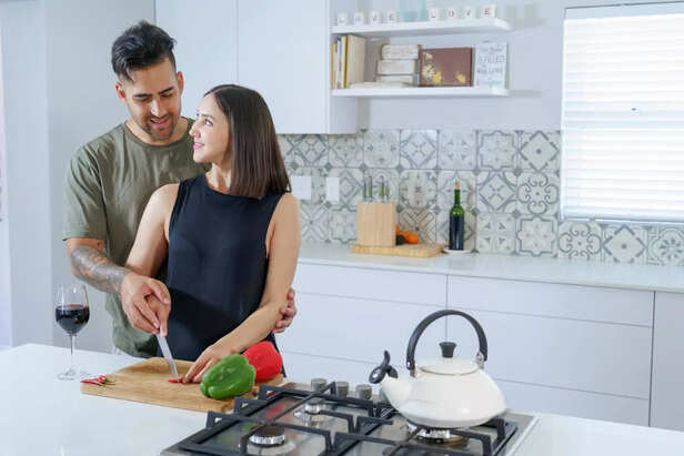 Couple cooking