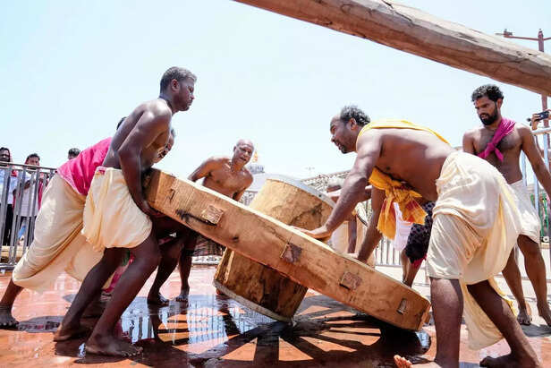 Puri, May 20 (ANI)_ Preparations underway ahead of the annual Rath Yatra of Lord....