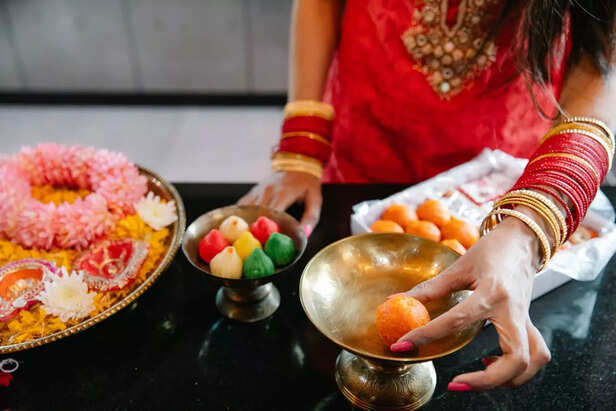 Offering Food pooja