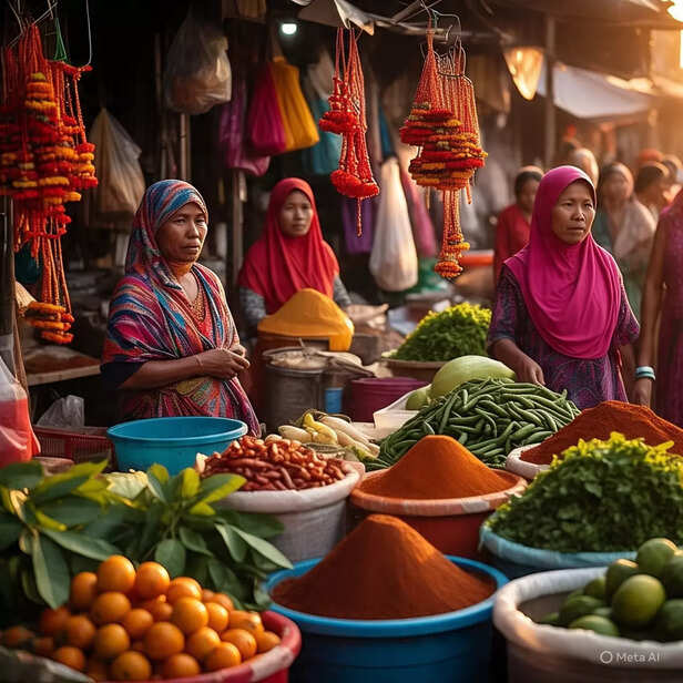 women running market