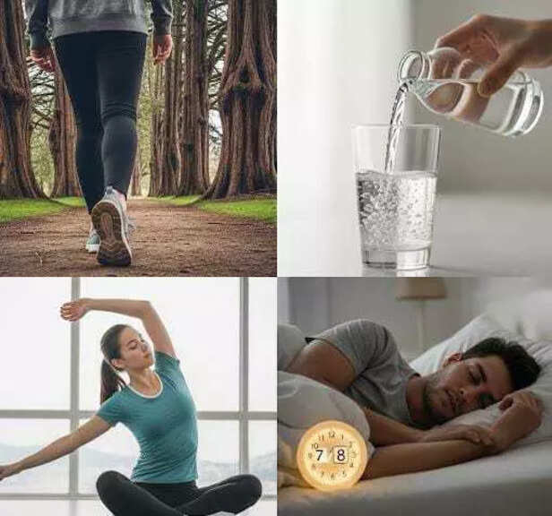 Move daily, Drink water, Sleep well