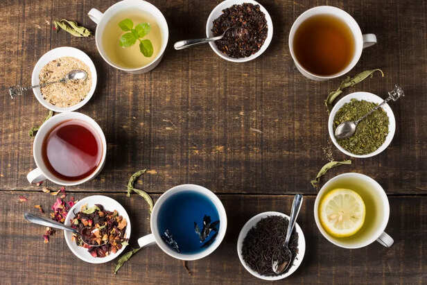 Variety of herbal teas.