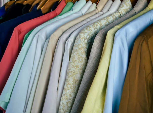 A close-up shot of a wardrobe