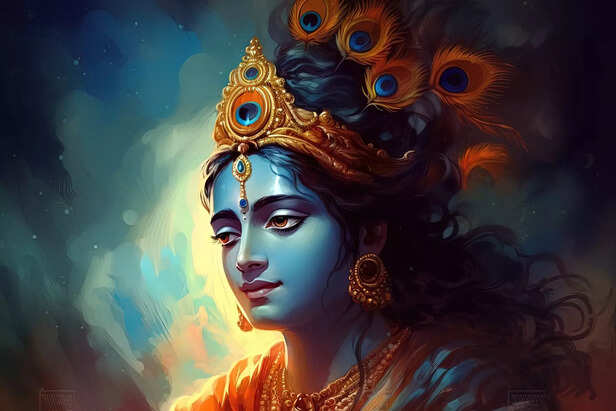 The Guiding Light in Darkness — Krishna’s Divine Presence"