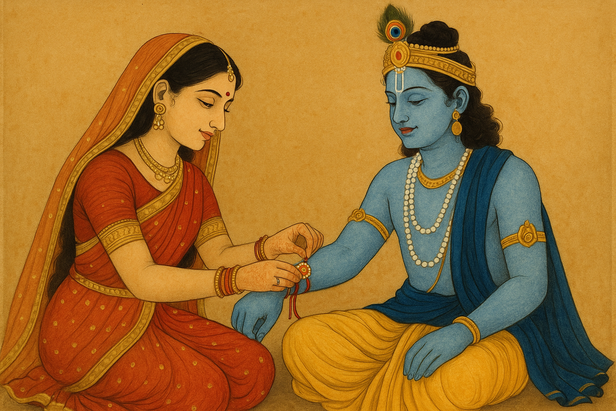 Draupadi's Rakhi to Krishna