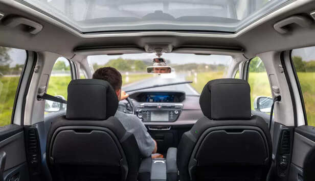 Interior shot of the Clavis EV, mid-ride.