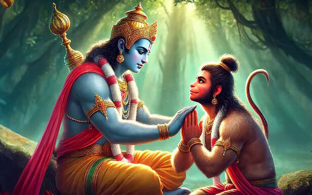 lord rama and lord hanuman.