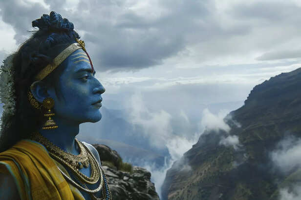 “Shiva in Solitude: Where the Divine Meets the Sky