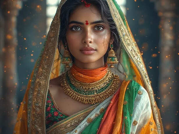 Woman wearing a handloom saree