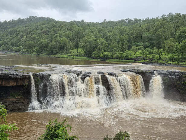Dang, Jun 23 (ANI): A serene view of Gira Waterfall during the monsoon season, a...