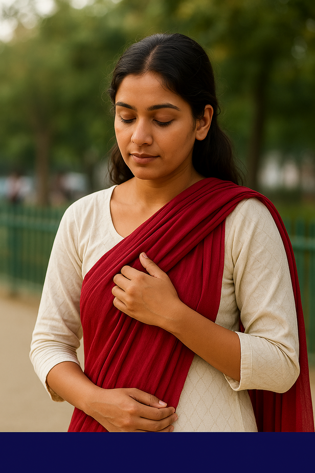 Indian woman dupatta