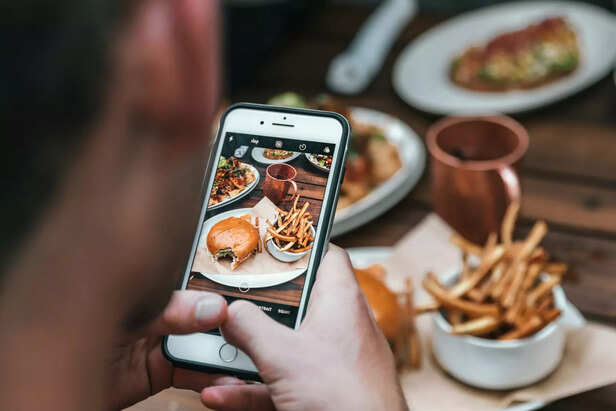 Taking a picture of food