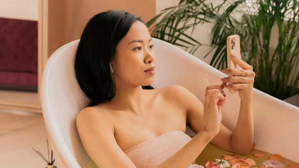 A girl using her phone