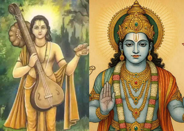 Narad Muni and Vishnu