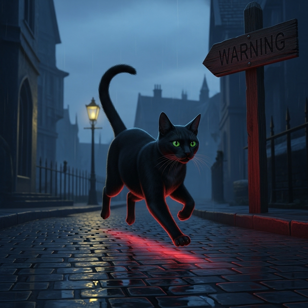 Indian superstition black cat crossing road